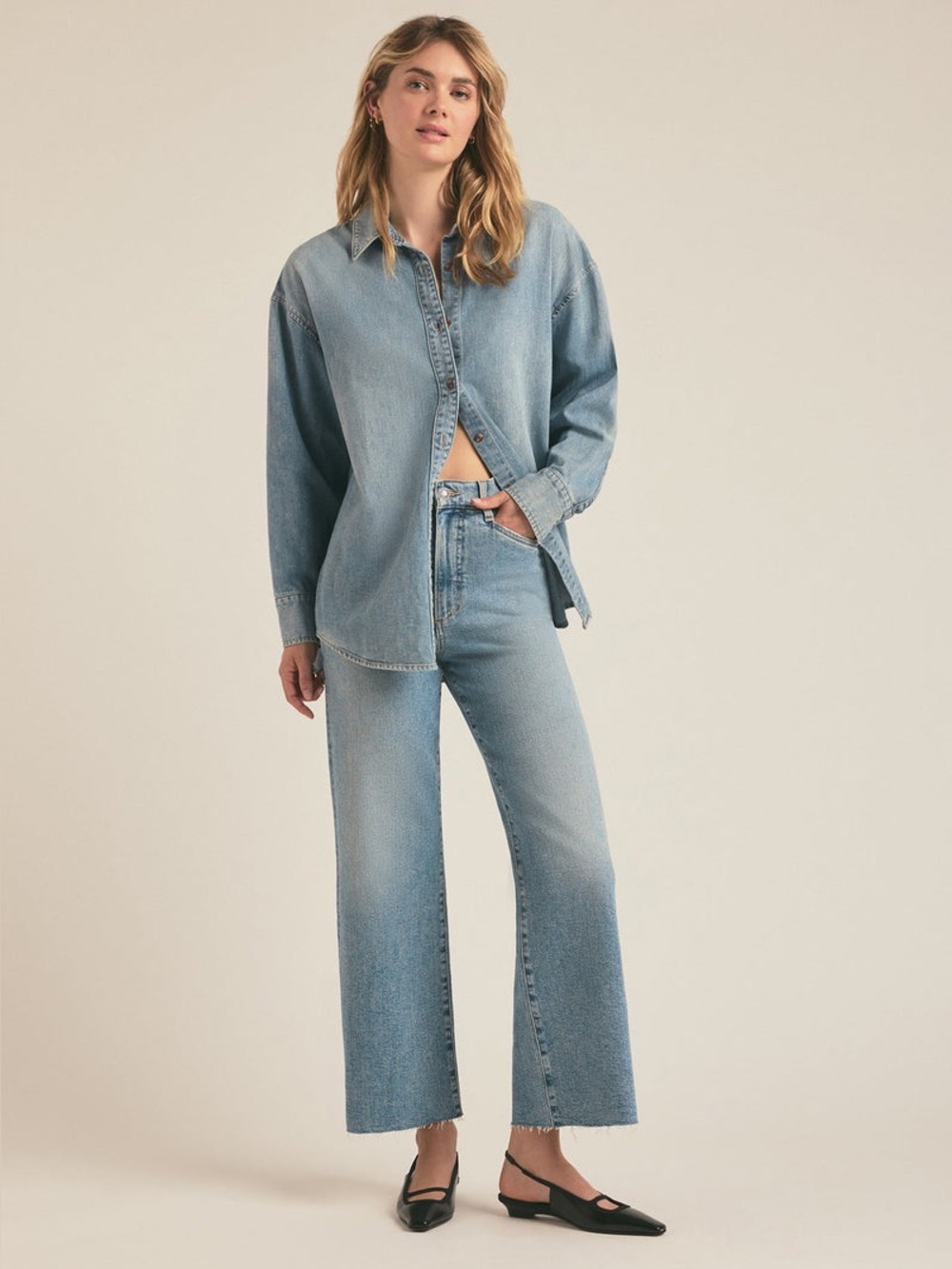 FAVORITE DAUGHTER THE MISCHA SUPER HIGH RISE WIDE LEG JEANS IN MONTEREY